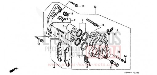 ETRIER DE FREIN AVANT CR125RX de 1999